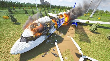 Realistic Boeing 737 Plane Crash in Teardown