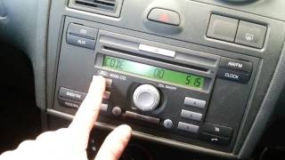 2007 ford fiesta how to unlock the radio