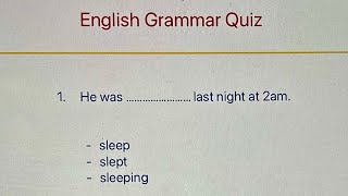 English Grammar Test - Working with Verbs