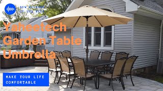 Yaheetech 9 Feet Patio Umbrella (Tan) #patioumbrella