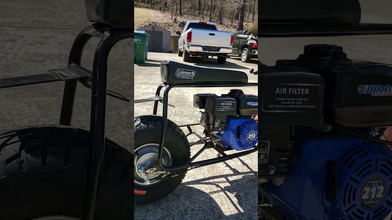 New SUNF Street Tires On Coleman Ct200u A Mini Bike