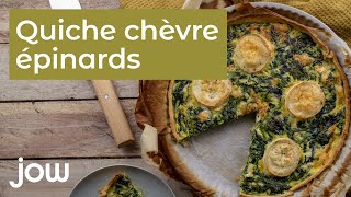 Recette de la quiche chèvre épinards