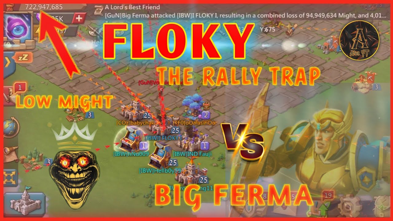 FLOKY THE TRAP v/s STRONGEST GUILDS IN KINGDOM || Lords Mobile - YouTube