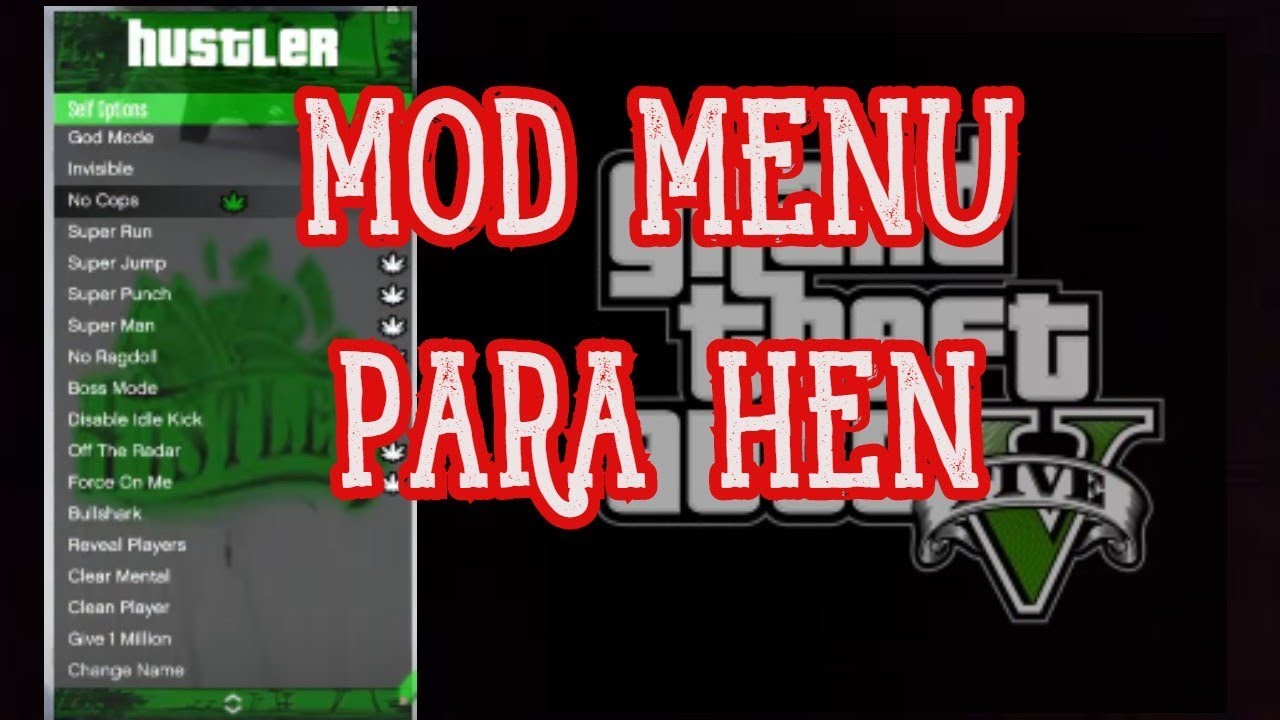MOD MENU GTA V PS3 HEN/HFW THE HUSTLER v1.9 + FREEZE CONSOLA 