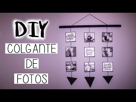 DIY COLGANTE DE FOTOS - DECORACION MODERNA Y MINIMALISTA - MURO GALERIA - ARELI  DURAZO