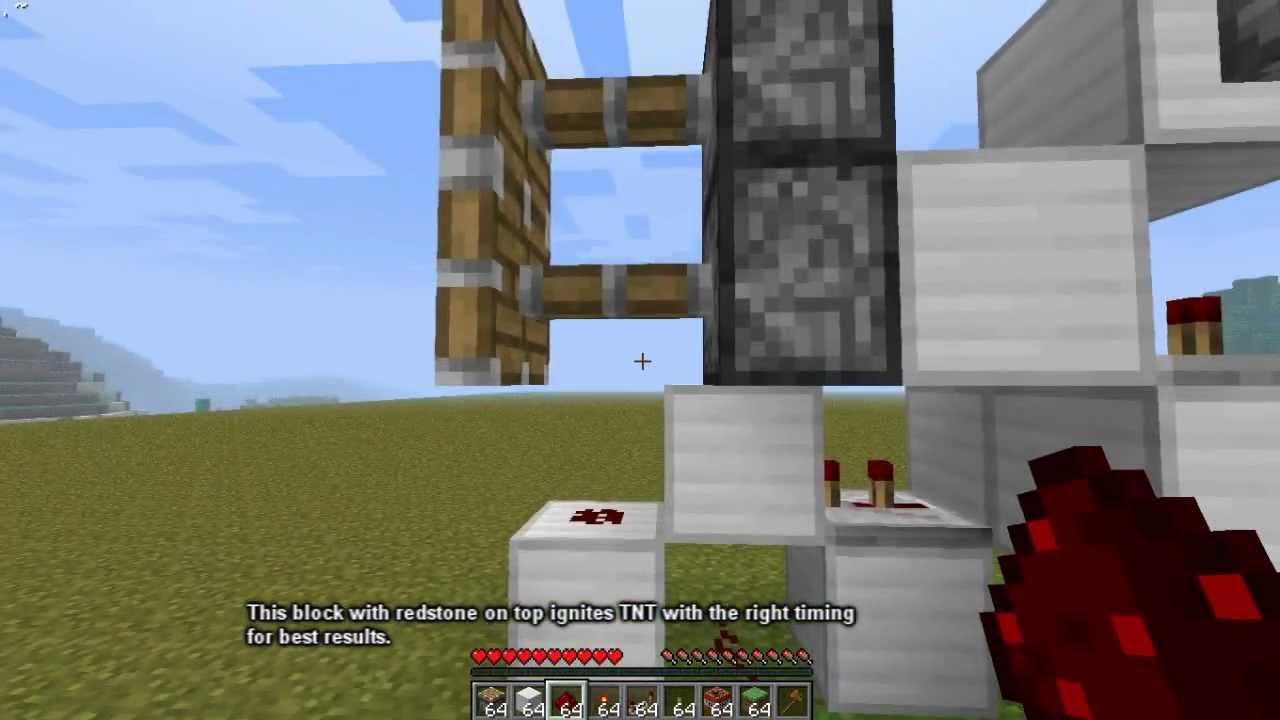 Minecraft - Compact Piston Machine Gun (Piston patch required) - YouTube