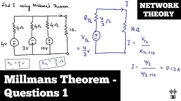 Millmans Theorem | Questions 1 | Network Theorems | Network Theory