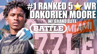 5 Star WR Dakorien Moore at Battle Miami 7v7 | Grand Elite vs Playmakers