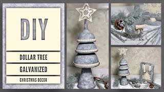 DIY Dollar Tree Rustic Galvanized Farmhouse Christmas Decor Ideas 2019 - Simple, Cheap & Easy Crafts