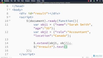 How to Merge JSON Objects using jQuery | jQuery extend() Method