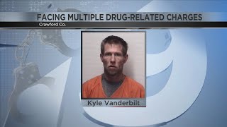Drugs found in vehicle lead to multiple charges for Crawford Co. man