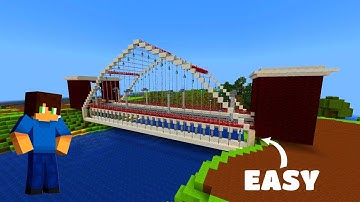 Easy Minecraft Bridge Tutorial – Step by Step #Minecraft #MinecraftBuilds