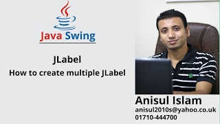 Java Swing Bangla Tutorial 13 : How to create multiple JLabel