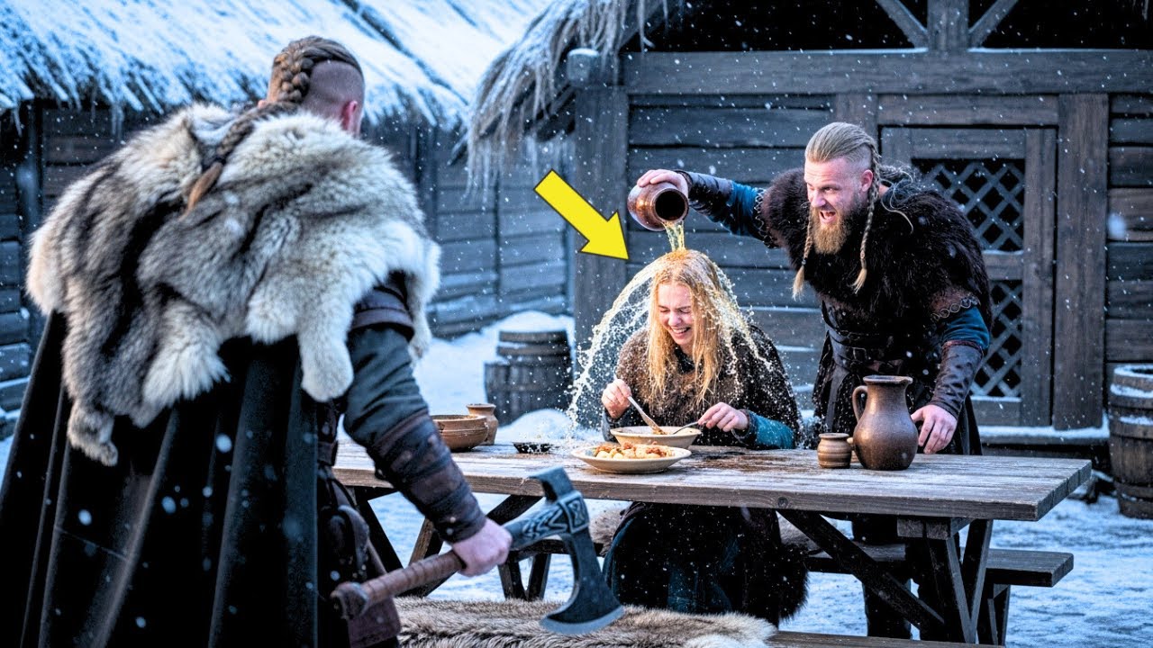 El jefe humilló a una mujer vikinga ante todos, sin saber que un guerrero lo estaba viendo.