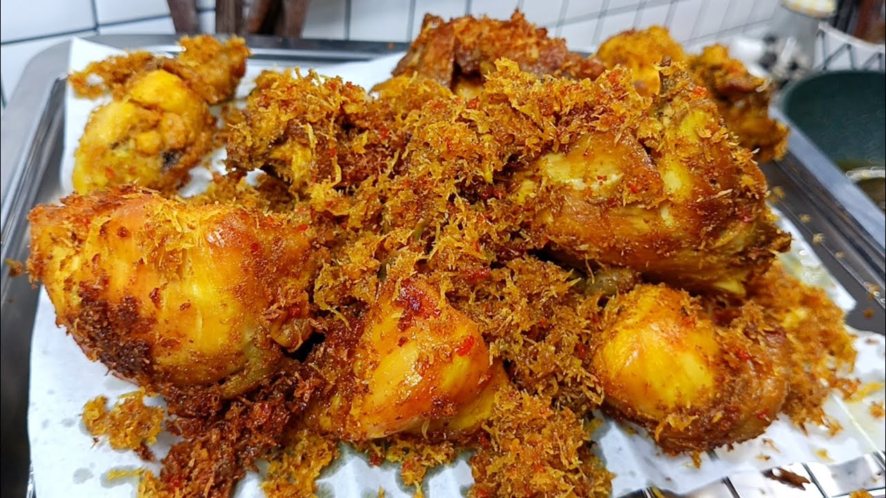 RESEP AYAM GORENG KELAPA YANG GURIH PEDAS