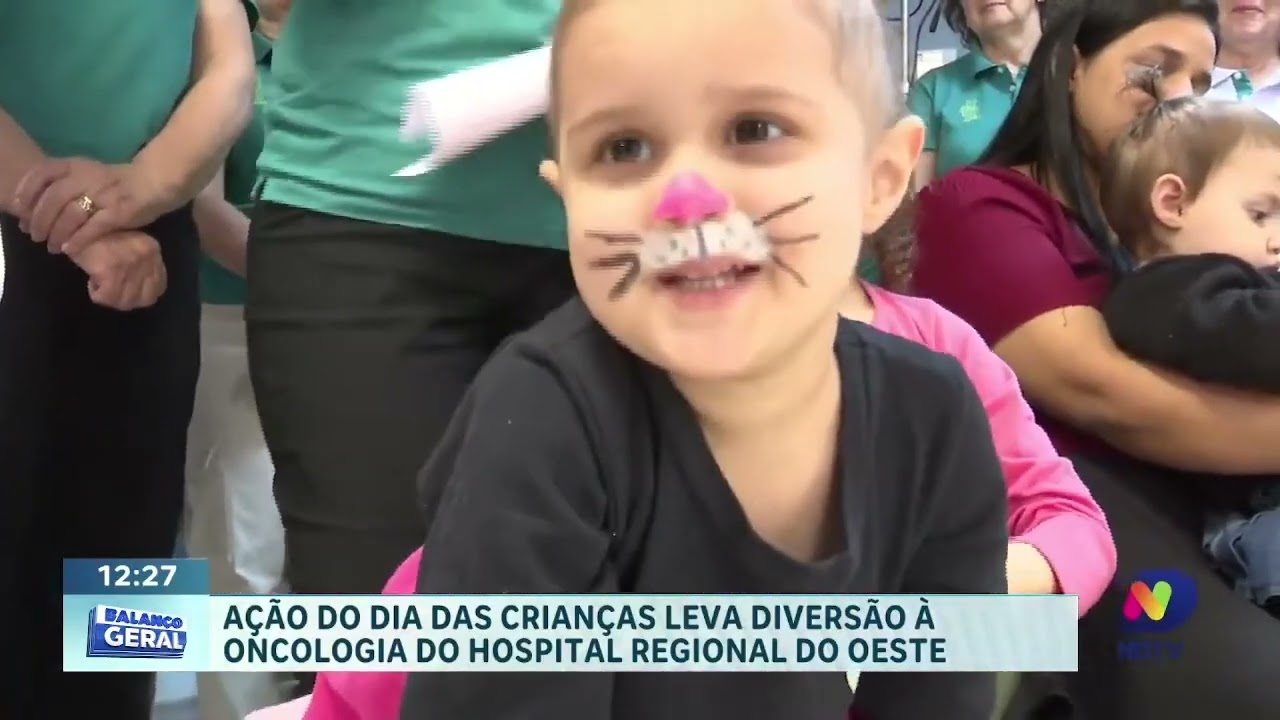 Ação leva diversão e acolhimento a crianças da oncologia em Chapecó