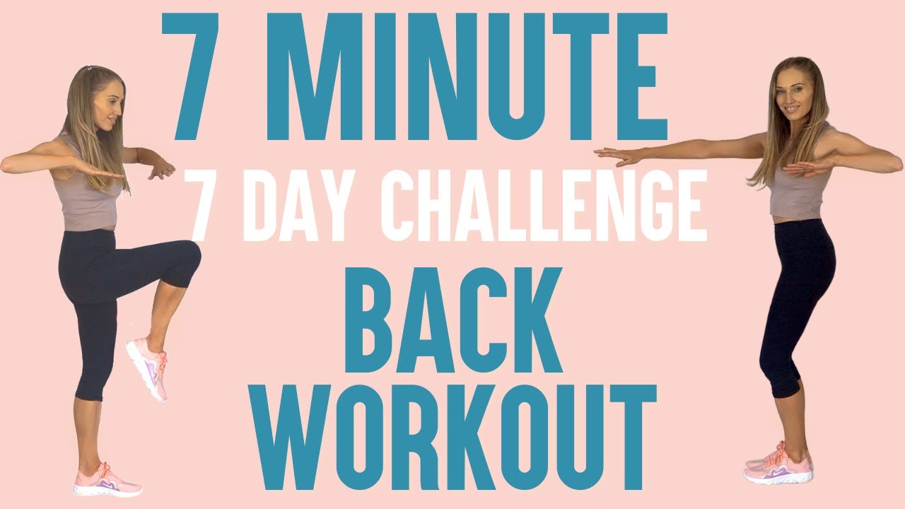 7 Minute Back Workout For Women  7 Day Challenge with the Best Back  Exercises - no equipment needed 
