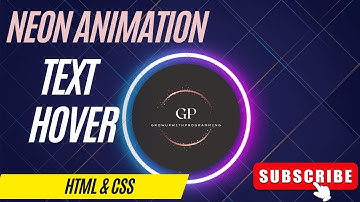 How to Create Neon Text Hover using HTML & CSS
