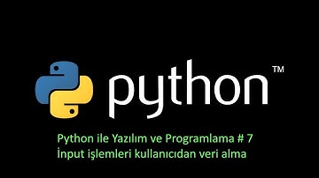 Python 3 Dersleri ile Yazılım ve Programlama # 9 İnput İşlemleri Kullanıcıdan Veri Alma 2