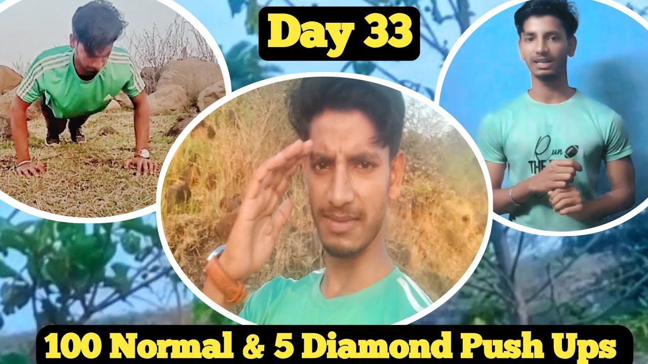 Day 33 Workout #100dayschallenge daily fitness Diamond Push Ups 🔥 - YouTube