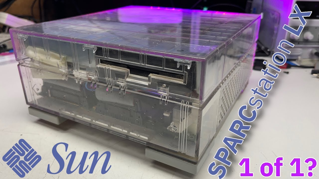What is inside this clear Sun SPARCstation LX? Disassembly, BlueSCSI hard drive backup, PSU recap