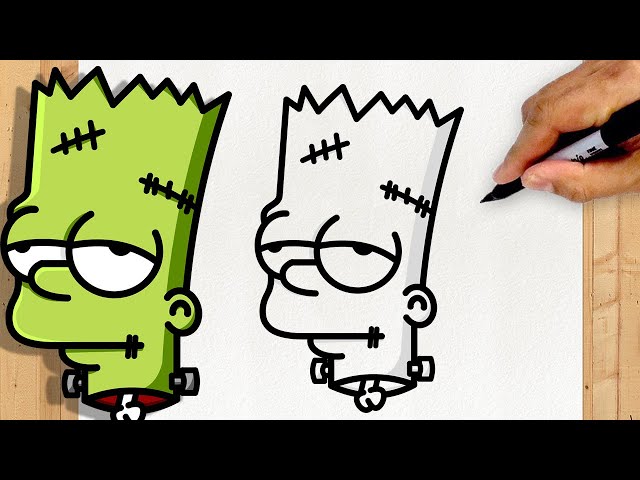 Como desenhar o Bart Simpson #desenhar #comodesenhar #bartsimpson