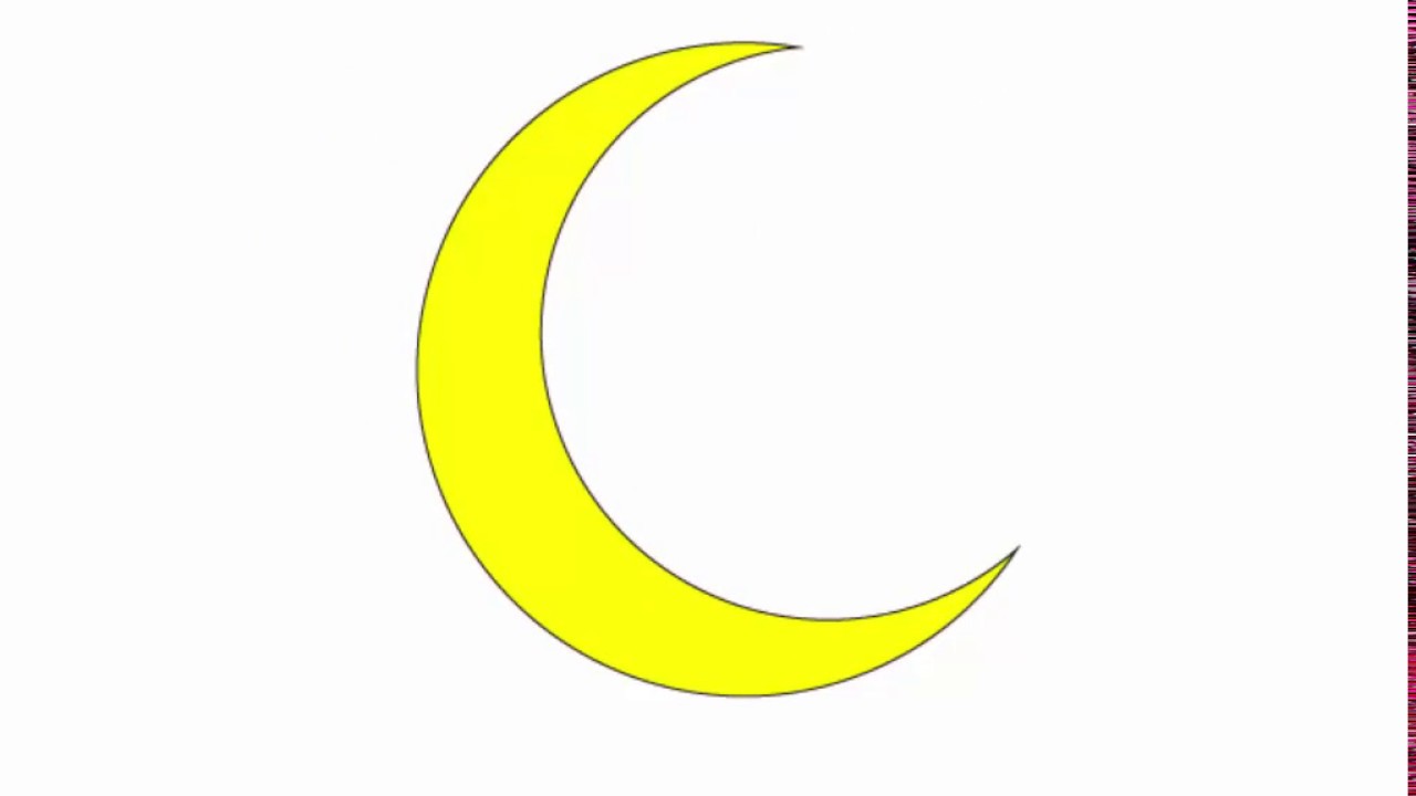 🌙🌙🌙Crescent moon - Adobe Illustrator cs6 tutorial. Quick and easy way