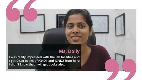 Ms Dolly reviewed I-Medita after Completing her CCNA Routing and Switching Training