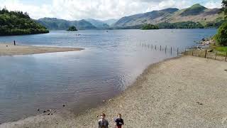 Keswick and Derwent water drone footage free use