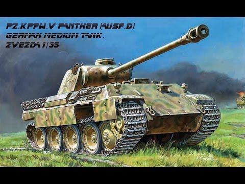 Pz . KPFW.  V  PANTHER(AUSF.D)ZVEZDA 1: 35  Часть№ 3.2.Сборка башни.