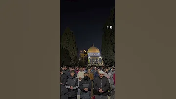 Palestinians Perform Tarawih Prayers At Al Aqsa Mosque 