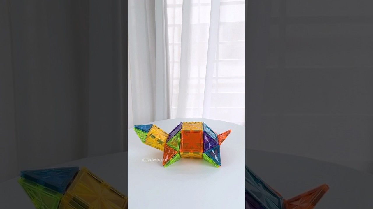 Magnetic tiles build ideas | how to build a turtle