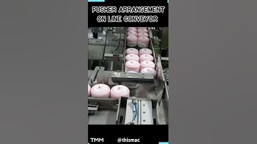 Pusher System On Line Conveyor #shorts #automation #technology #machinery #conveyors #fmcg