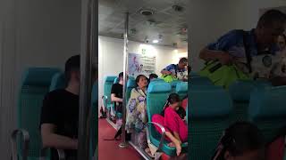 INSIDE THE TOURIST ROOM OF OCEANJET