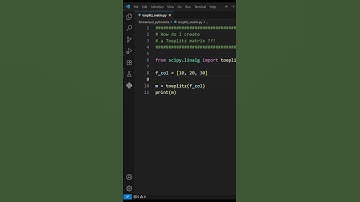 How do I create a Toeplitz matrix #python