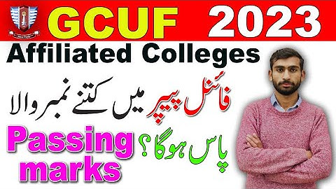 Passing Marks in Final Paper Affiliated Colleges| Passing Mark