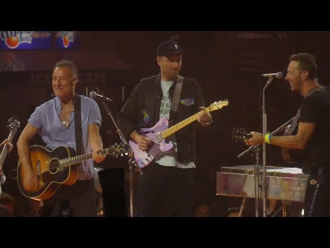 "Working on a Dream & Dancing in the Dark" Coldplay & Bruce Springsteen@New York 6/5/22
