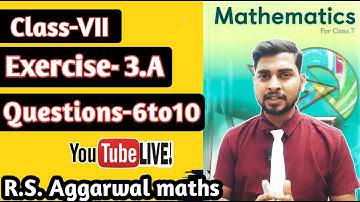 🔥🔥Chapter-3 Decimals || Exercise-3A || R.S. Aggarwal Maths Class-7 ||