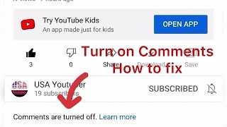 How to turn on Comments on youtube channel Fix it! Quick look