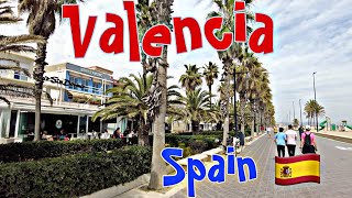 Valencia Spain 4K  - Walk around Beach and Port | 4K City Life