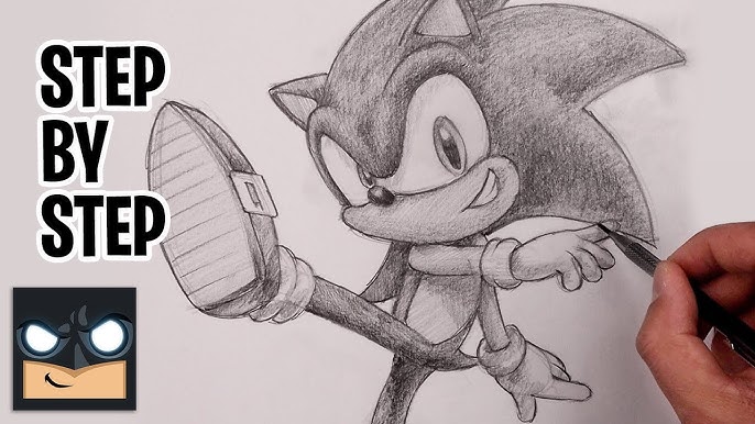 How to draw Sonic from the movie - Sketchok easy drawing guides