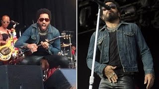 A Lenny Kravitz se le rompió el pantalón y mostró sus partes íntimas