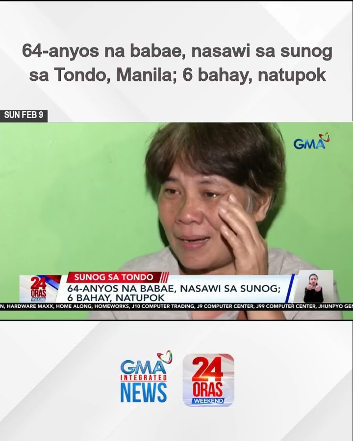 64-anyos na babae, nasawi sa sunog sa Tondo, Manila; 6 bahay, natupok | 24 Oras Weekend