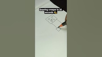 Drawing creeper in 30 seconds 💫🔥 #minecraft #shorts #ytshorts #viral #drawing