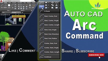 Auto Cad Tutorials - ARC Command | 11 ways of making ARC with Examples | Tamil - 007
