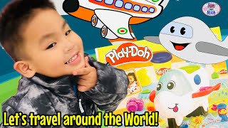 Play-doh Airplane Explorer Starter Set I Noah pretend to Travel Around the World