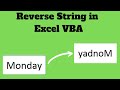 How to Reverse a String in Excel VBA (In Hindi)