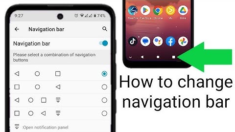 How to change navigation bar on android