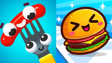 Fork N Sausage vs Food Run / All Max Levels Gameplay Android,ios New Update