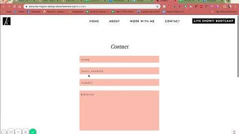 Showit Tutorial - How to build a custom contact form